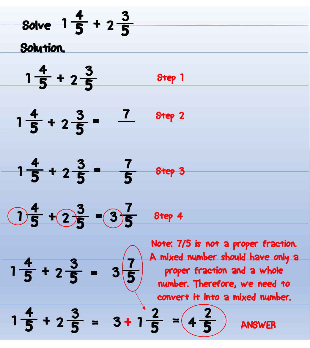 How To Add Proper Fractions