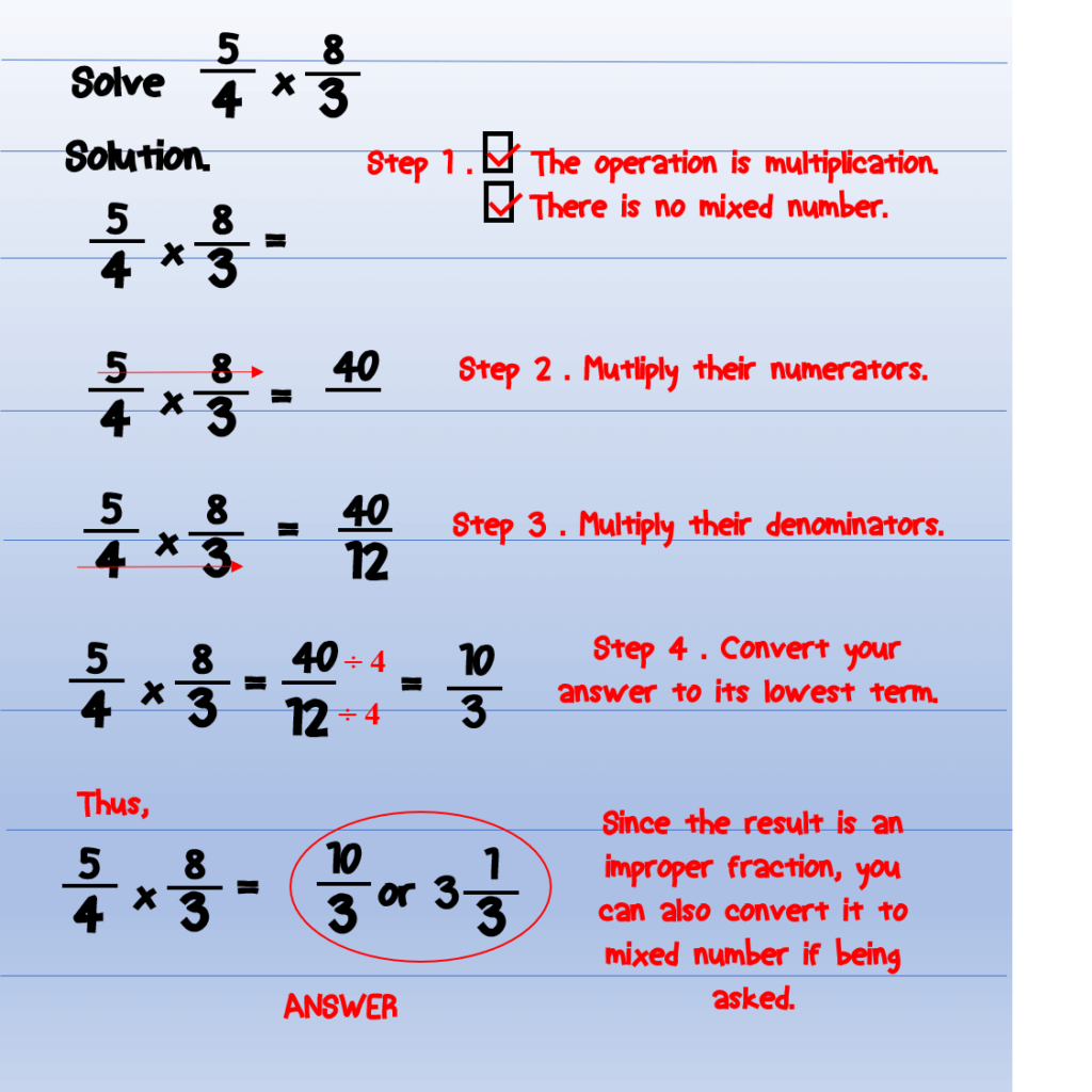 Multiplication With Fractions Examples