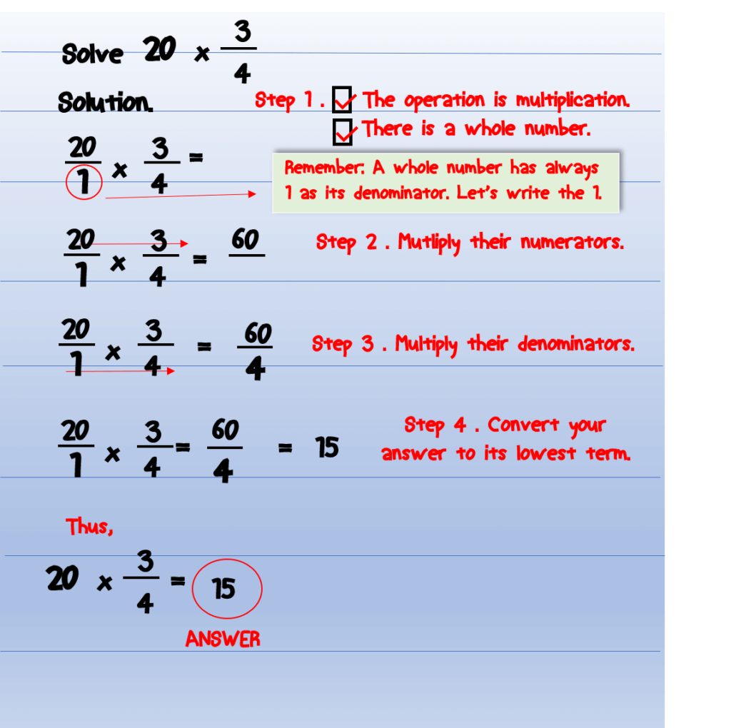 Multiplying Fractions - Examples 5