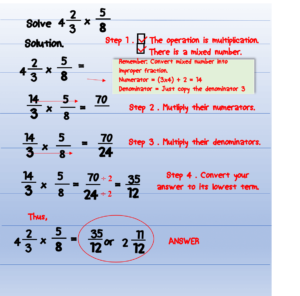 Multiplying Fractions - Examples 7